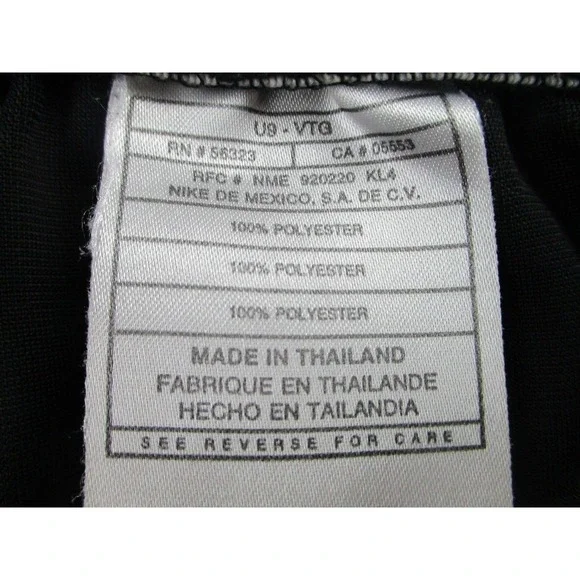 Nike Tearaway Snap Pants Mens 2XL Black White Swoosh‎ Track Athletic Vintage 90s
